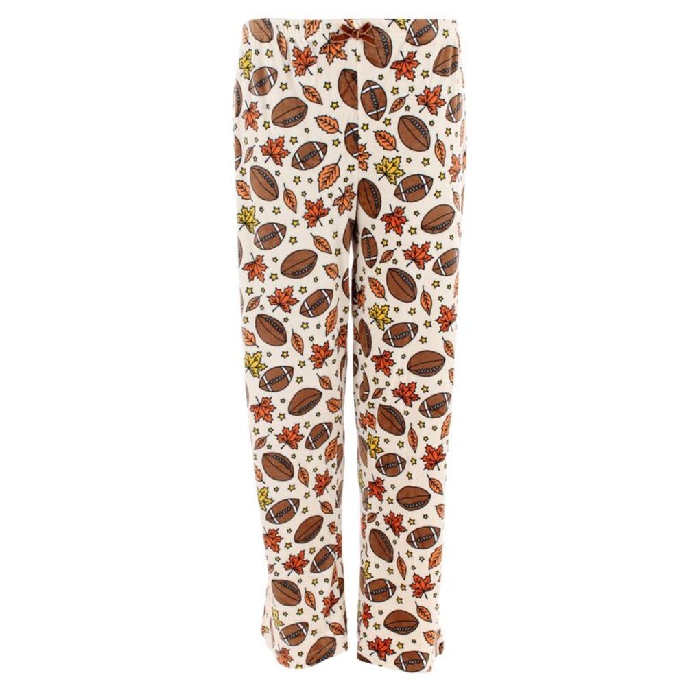 CTM Women's Plush Fall Football Pajama Pants by Weekending